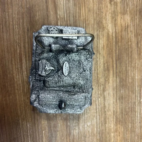 Vintage 1989 Siskiyou Buckle Co Inc Green Enamel and Pewter Nautical Belt Buckle - Picture 5 of 9